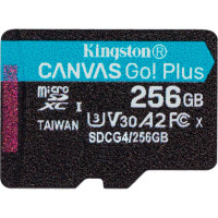 Карта пам'яті 256GB microSDXC Canvas Go Plus Gen4 200MB/s A2 U3 V30 Card + w/o ADP KINGSTON SDCG4/256GBSP