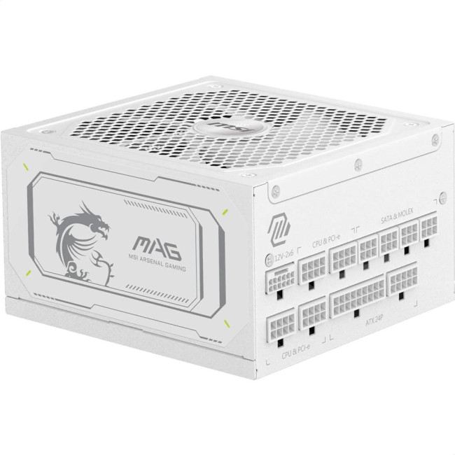 Блок живлення MSI ATX 1000W MAG A1000GL PCIE5 WHITE, EU, 1000W, Fully-Modular, 80 Plus Gold MSI MAG A1000GL PCIE5 WHITE