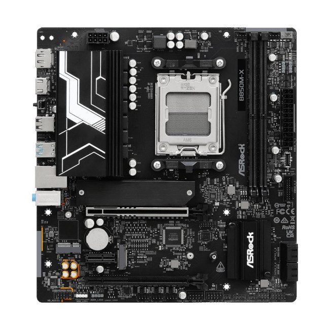 Mатеринська плата sAM5 AMD B850 HDMI/DP 3xM.2 2.5GbE LAN mATX ASROCK B850M-X R2.0