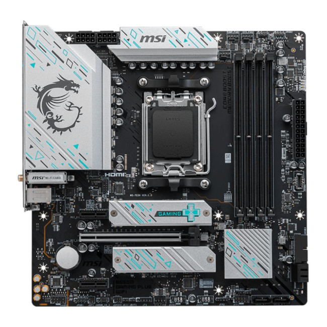 материнська плата sAM5/4DDR5/HDMI/DP/2PCIe/2M.2/4SATA/LAN2.5Gb MSI B650M GAMING PLUS WIFI (911-7E24-013)