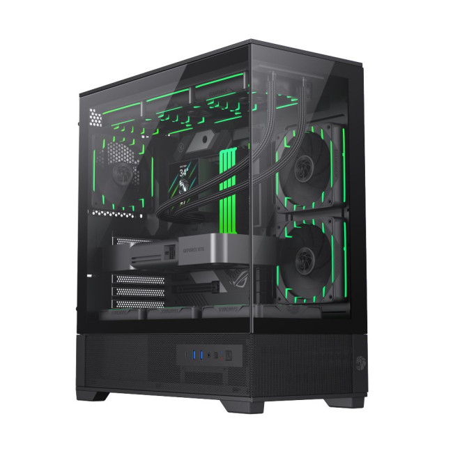 Корпус комп'ютерний Midi Tower без блока живлення  E-ATX,ATX, M-ATX,ITX, Tempered Glass,Mesh,USB3.2x GAMEMAX VISTA 2 AB