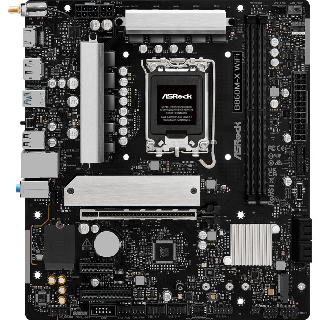 Mатеринська плата s1851 Intel B860 2xDDR5 DP/HDMI 3xM.2 2.5GbE LAN mATX ASROCK B860M-X WIFI