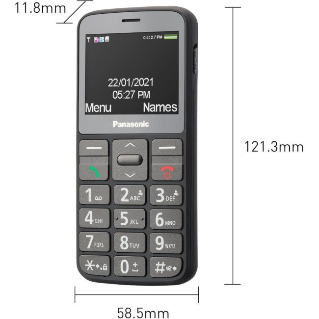 Мобільний телефон чорний PANASONIC KX-TU160EXB