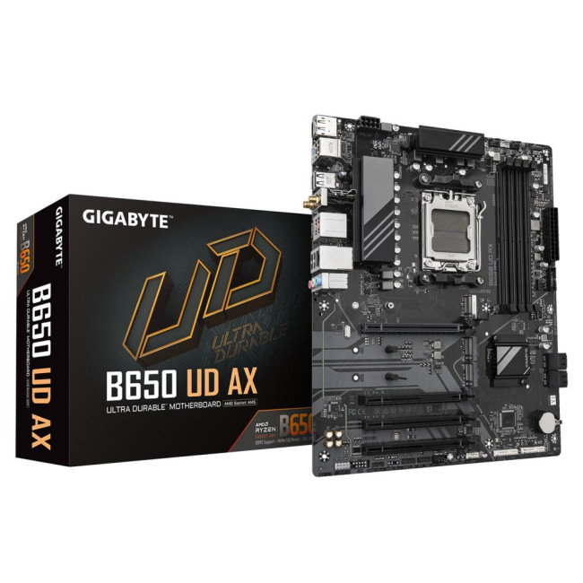 Mатеринська плата sAM5 AMD B650 DP/HDMI 3xM.2 GbE LAN ATX GIGABYTE B650 UD AX