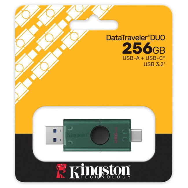 Флеш пам'ять 256GB USB-A + USB-C 3.2 Gen 1 DataTra veler DuoG2 KINGSTON DTDEG2/256GB
