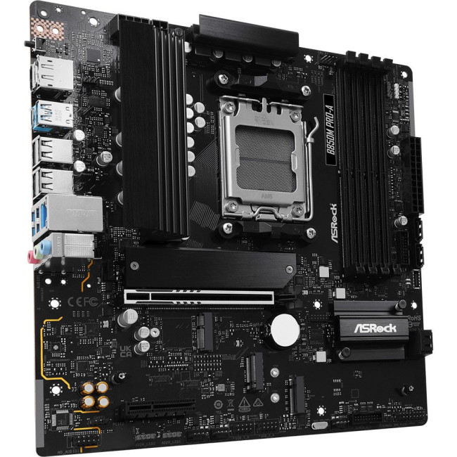 Mатеринська плата sAM5 AMD B850 4xDDR5 HDMI/DP 3xM.2 2.5GbE LAN mATX ASROCK B850M PRO-A