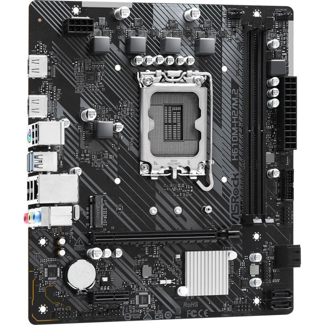 Mатеринська плата s1700 Intel H610 2xHDMI 1xM.2 2xDDR4 GbE LAN mATX ASROCK H610M-H2/M.2