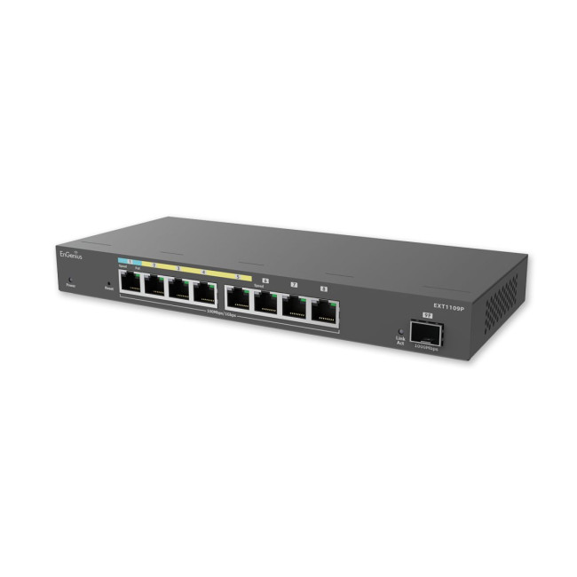 Комутатор розширювач 8-port GbE PoE.af/at(+) 60W,  SFP port ENGENIUS EXT1109P (1402A0414301)