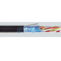 Кабель зовнішній FTP кат.5е, PE, 24AWG, 305м, чорний KINGDA KDFT8014