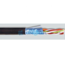 Кабель зовнішній FTP кат.5е, PE, 24AWG, 305м, чорний KINGDA KDFT8014
