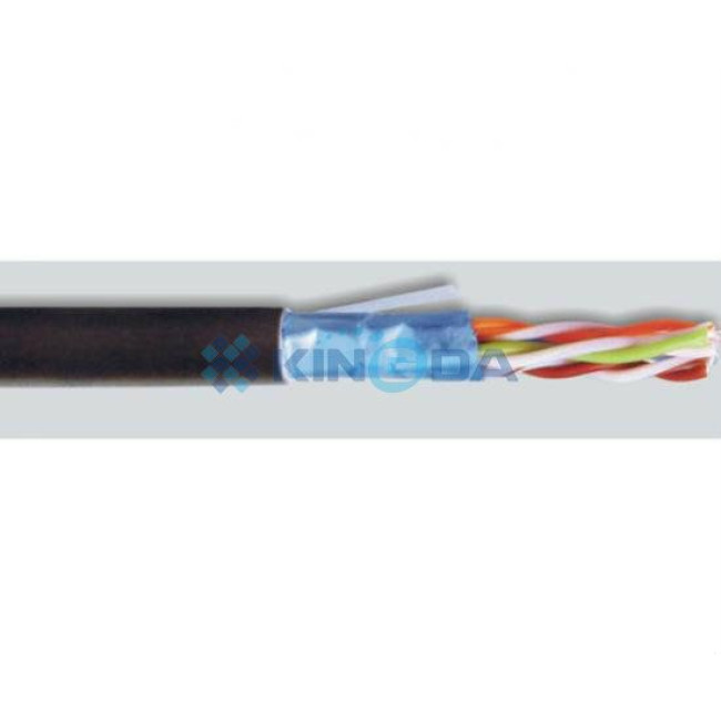 Кабель зовнішній FTP кат.5е, PE, 24AWG, 305м, чорний KINGDA KDFT8014
