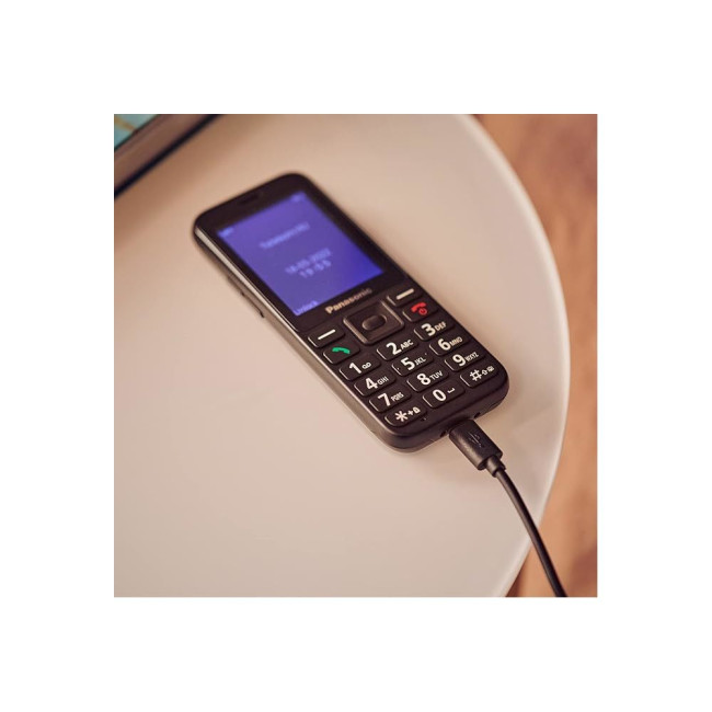 Мобільний телефон чорний PANASONIC KX-TU250EXB