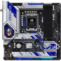 Mатеринська плата s1700 Intel B760 4xDDR5 DP/HDMI/eDP 4xM.2 2.5GbE LAN mATX ASROCK B760M PG SONIC WIFI
