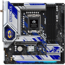 Mатеринська плата s1700 Intel B760 4xDDR5 DP/HDMI/eDP 4xM.2 2.5GbE LAN mATX ASROCK B760M PG SONIC WIFI