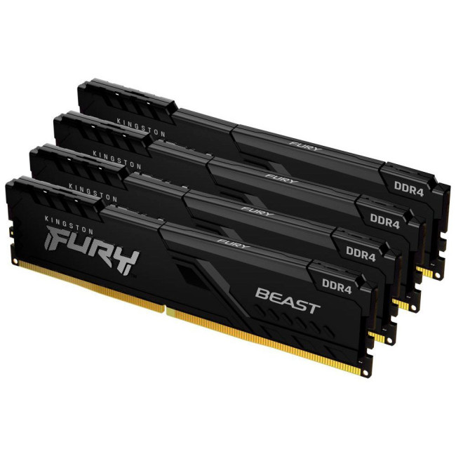 модуль пам'яті 64Gb DDR4 3200MHz Fury Beast (4x16) KINGSTON KF432C16BB1K4/64