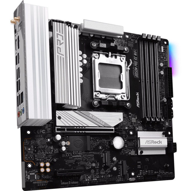 Mатеринська плата sAM5 AMD B850 4xDDR5 HDMI/DP 3xM.2 2.5GbE LAN mATX ASROCK B850M PRO RS WIFI