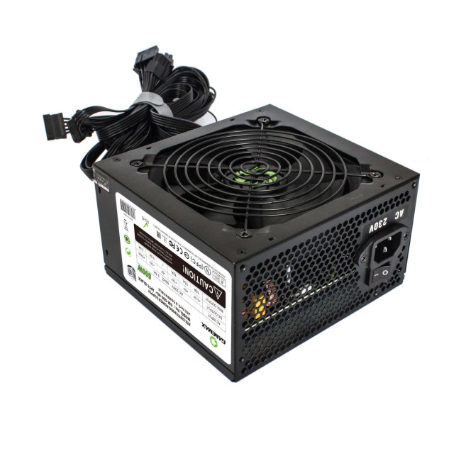Блок живлення ATX 500W APFC,80+з кабелем живлення, вентилятор 120 мм, чорний GAMEMAX GM-500 80+ APFC Black