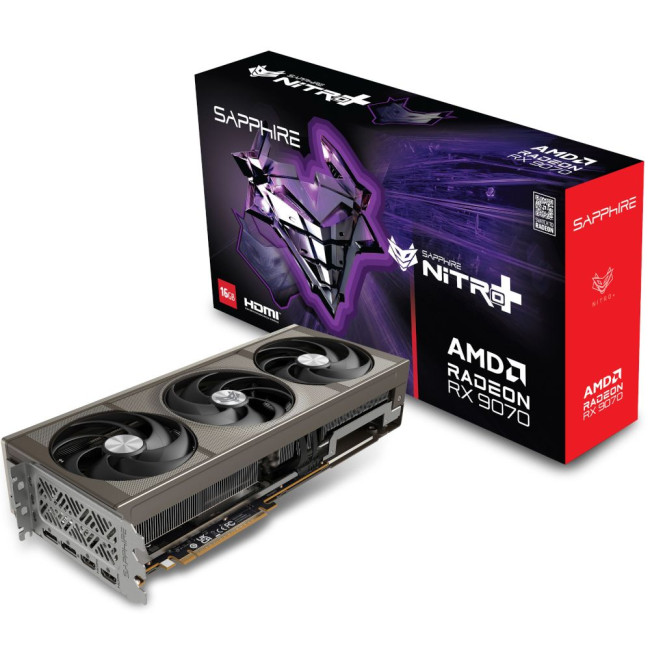 Відеокарта Sapphire AMD NITRO+ RX 9070 GAMING OC 16GB DUAL HDMI / DUAL DP LITE SAPPHIRE RX 9070 GAMING OC DUAL NITRO+ (11349-01-20G)