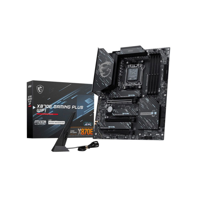 материнська плата sAM5/4DDR5/HDMI/USB4/4PCIe/4M.2/4SATA/LAN5Gb MSI X870E GAMING PLUS WIFI