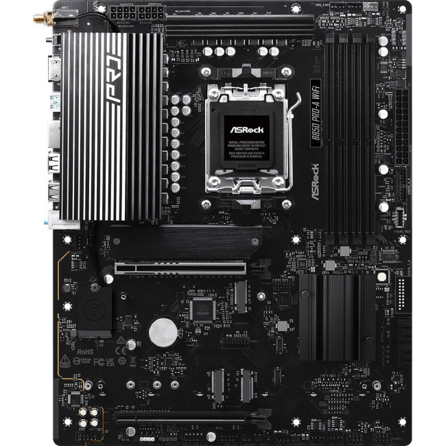 Mатеринська плата sAM5 AMD B850 4xDDR5 HDMI/USB3.2 4xM.2 2.5GbE LAN ATX ASROCK B850 PRO-A WIFI