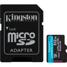 Карта пам'яті 512GB microSDXC Canvas Go Plus Gen4 200MB/s A2 U3 V30 Card + ADP KINGSTON SDCG4/512GB