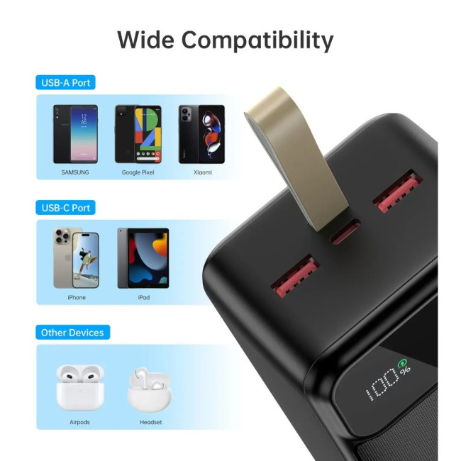 УМБ Choetech PD22.5W Digital Power Bank 40000mAh CHOETECH PD22.5W Digital PB 40000mAh (B731)