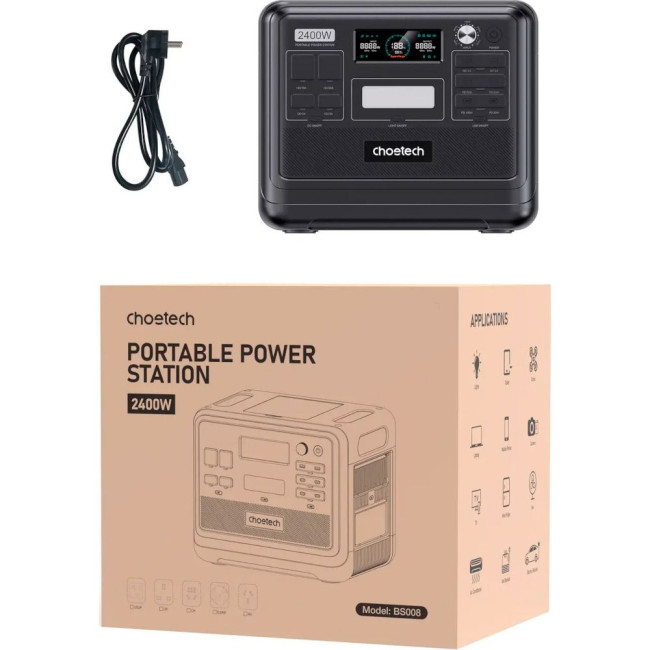 Мобільна зарядна станція Choetech 2400W Bidirectional charging power station CHOETECH 2400W Powerstation (BS008)