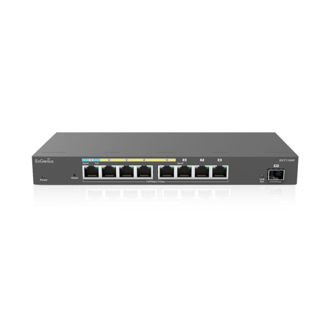 Комутатор розширювач 8-port GbE PoE.af/at(+) 60W,  SFP port ENGENIUS EXT1109P (1402A0414301)