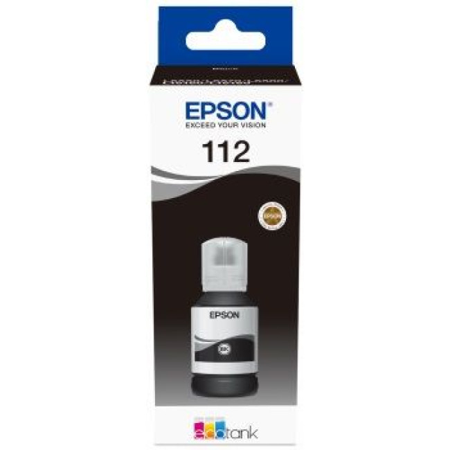 Картридж чорний EPSON 112 EcoTank Pigment Black ink (C13T06C14A)