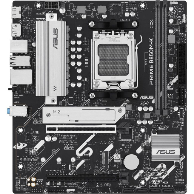 материнська плата sAM5/2DDR5/HDMI/DP/2PCIe/2M.2/4SATA/LAN2.5Gb ASUS PRIME B850M-K