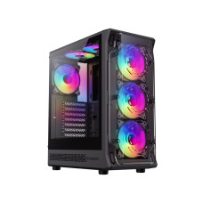 Корпус ATX без блока живлення , бічне загартоване скло ATX,M-ATX, ITX 1*usb 3.0 + 1*usb 2.0+Type C GAMEMAX Starlight 2 AB