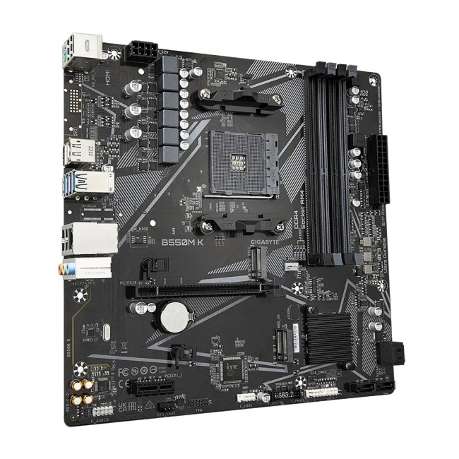 Материнська плата sAM4 AMD B550 HDMI/DP 2xM.2 GbE Lan mATX GIGABYTE B550M K