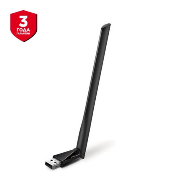 Бездротовий USB-адаптер AC650High Gain Wireless Dual Band USB Adapter, 5dBi high-gain external anten MERCUSYS MU6H