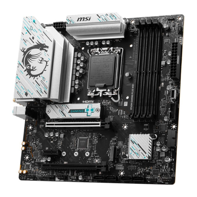 материнська плата s1700/4DDR5/2HDMI/2DP/3PCIe/4SATA/2M.2/LAN2.5Gb MSI B760M GAMING PLUS WIFI