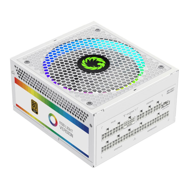 Блок живлення 750W, 80 Gold,ARGB ring fan 140mm,fully modularOPP, OVP, UVP, OCP, OTP, SCP GAMEMAX RGB 750 PRO WH (ATX3.1PCIe5.1)