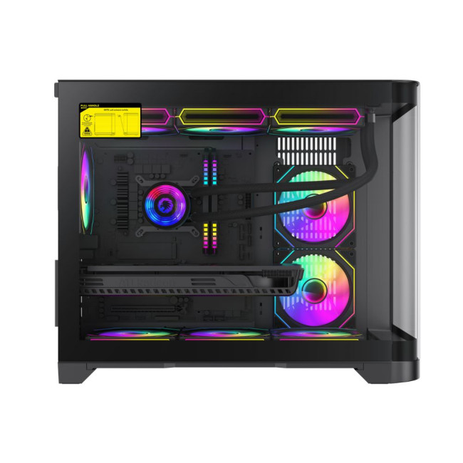Корпус Mid Tower M-ATX без блока живлення , загартоварне склоM-ATX,ITX, Tempered Glass,USB3.0x1,USB2 GAMEMAX HYPE-M Black