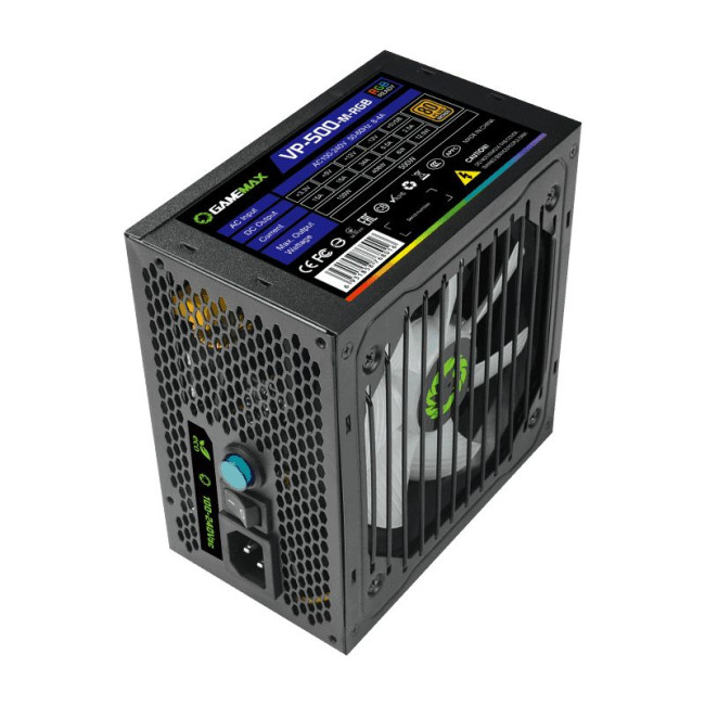 Блок живлення ATX 500W,RGB,МОДУЛЬНЫЙ,APFC, 12смвент, 80+Bronze GAMEMAX VP-500-M-RGB