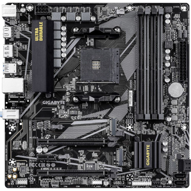 Материнська плата sAM4 AMD B550 DP/HDMI 2xM.2 GbE Lan mATX GIGABYTE B550M DS3H R2