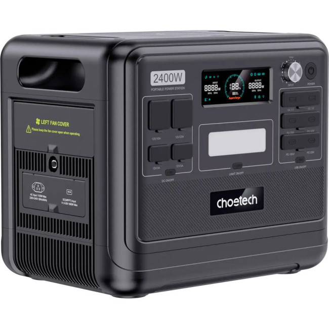 Мобільна зарядна станція Choetech 2400Wh Bidirectional charging power station CHOETECH 2400W PS Wifi (BS008) (BS008-BQB)