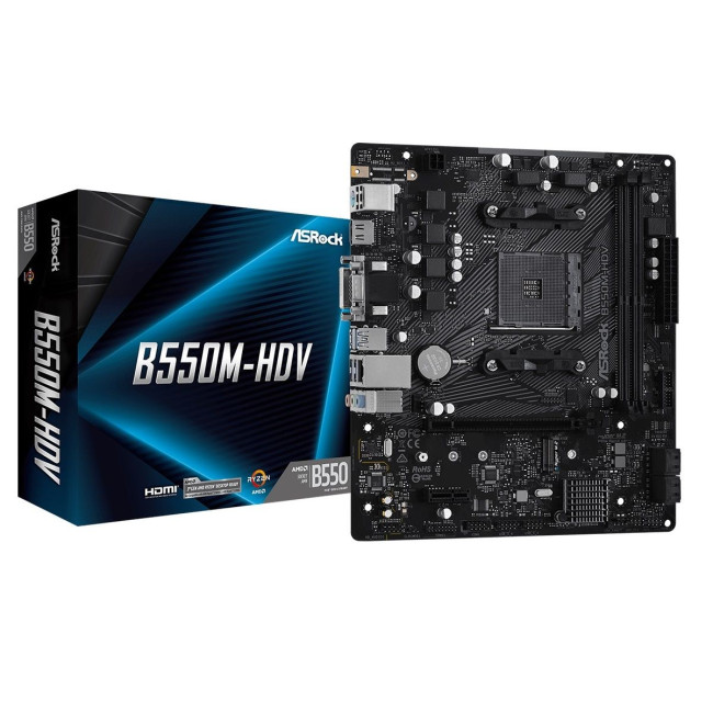 Материнська плата AMD AM4 B5502DDR4 1PCIex16 VGA/DVI/HDMI ASROCK B550M-HDV