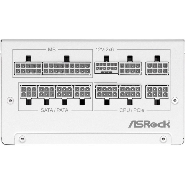 Блок живлення 850W, 80 Pluse GOLD, PCIe 5.1 & ATX3.1, Fully Modular, Native 12V-2x6, 135mm Fan, Whit ASROCK SL-850GW