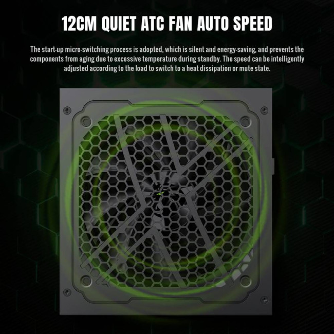 Блок живлення ATX 750W, 80+ Gold, 120mm Ultra Silent Fan, modular OVP / UVP/ SIP / OCP/ OLP/ OPP/ SC GAMEMAX GX 750GF