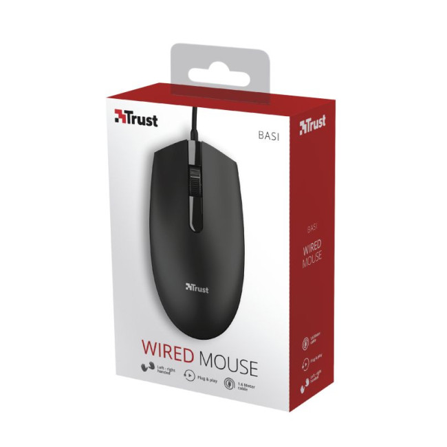 миша дротова Basi Wired Mouse TRUST Basi Wired Mouse (24271)