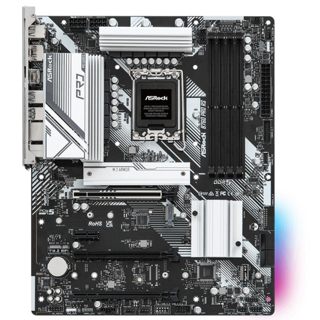 Mатеринська плата s1700 Intel B760 DP/HDMI/eDP 4xM.2 4xDDR5 2.5GbE LAN ATX ASROCK B760 PRO RS