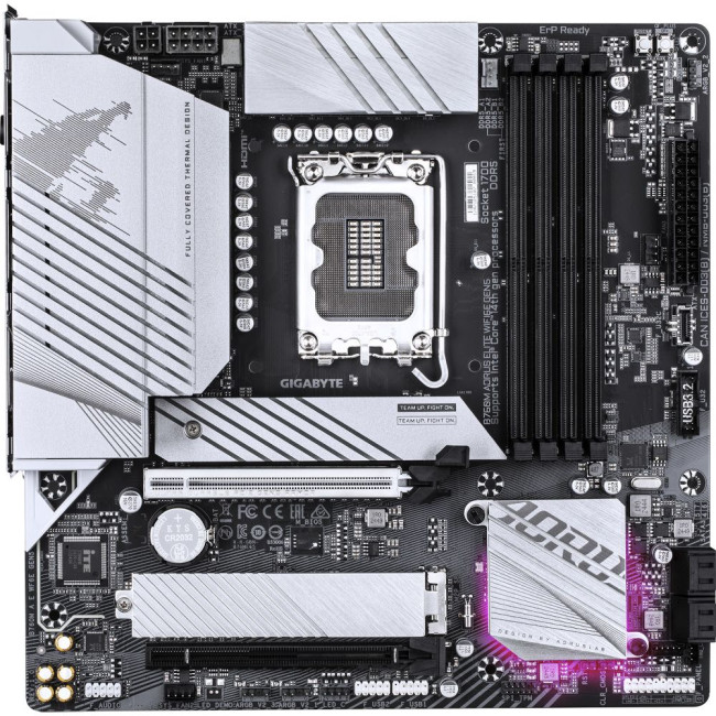 Mатеринська плата s1700 Intel B760 HDMI/DP 4xDDR5 2xM.2 2.5GbE LAN mATX PCI Express x16 slot, suppor GIGABYTE B760M AORUS ELITE WIFI6E GEN5