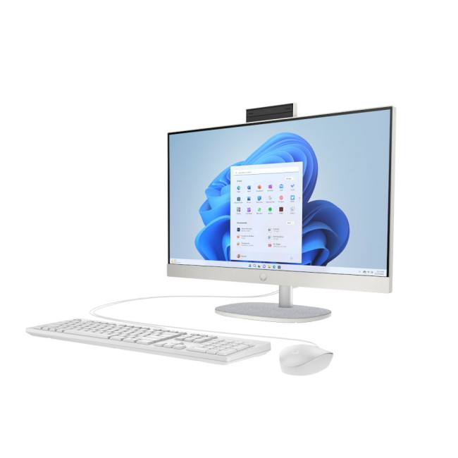 моноблок 23.8FI/U5-125U/16GB DDR5/512/UMA/DOS/FHD Cam/WK/Shell White HP All-in-One 24-cr1006ua PC (D3SB2EA)