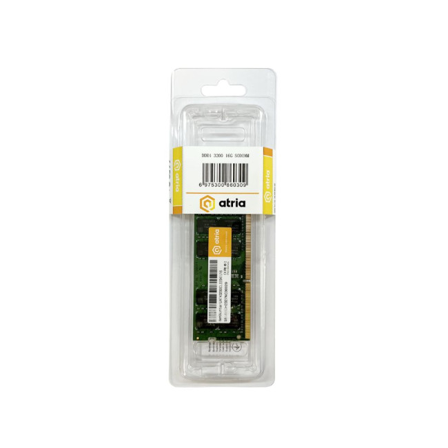 модуль пам'яті 16Gb DDR4 3200MHz sodimm ATRIA UAT43200CL22SK1/16