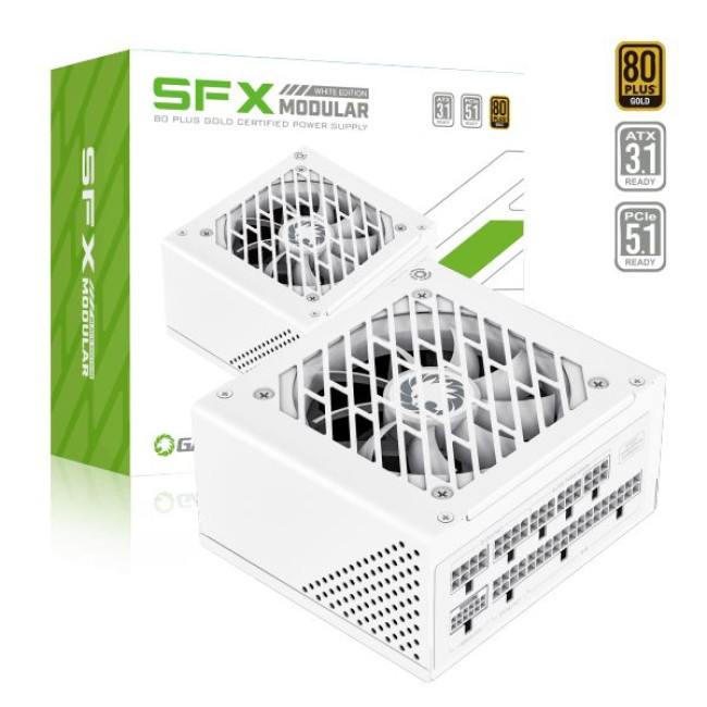 Блок живлення SFX 750W, 80plus Gold,fan 120mm, fully modular 3.42 standardOPP, OVP, UVP, OCP, OTP, S GAMEMAX GS-750G White