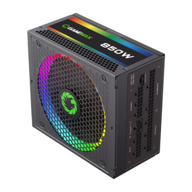Блок живлення 850W, 80 Gold,ARGB ring fan 140mm,fully modularOPP, OVP, UVP, OCP, OTP, SCP GAMEMAX RGB 850 PRO (ATX3.1 PCIe5.1)