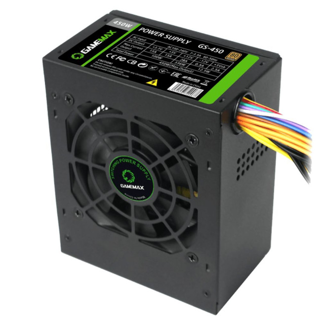 Блок живлення SFX 450W, 80 Bronze,fan 80mmOVP,OLP,SCP GAMEMAX GS-450 80+